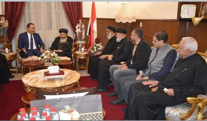 مصر نموذج يحتذى به ..رئيس شباب النواب  يقدم التهنئة للأنبا تادرس مطران بورسعيد  و للأخوة الأقباط بعيد القيامة المجيد