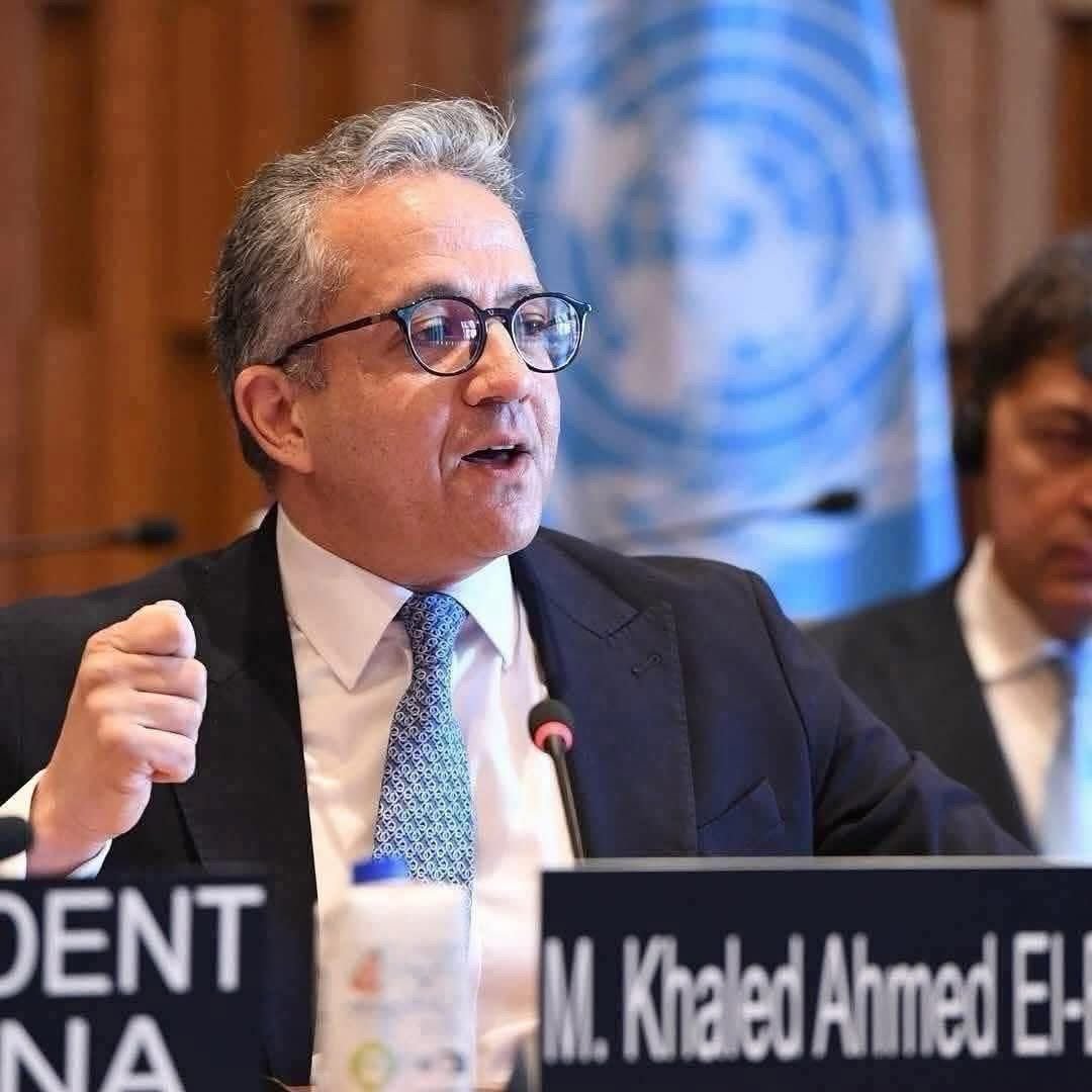 وزير التموين  يهنئ الدكتور خالد العناني على فوزه التاريخي بمنصب مدير عام منظمة اليونسكو