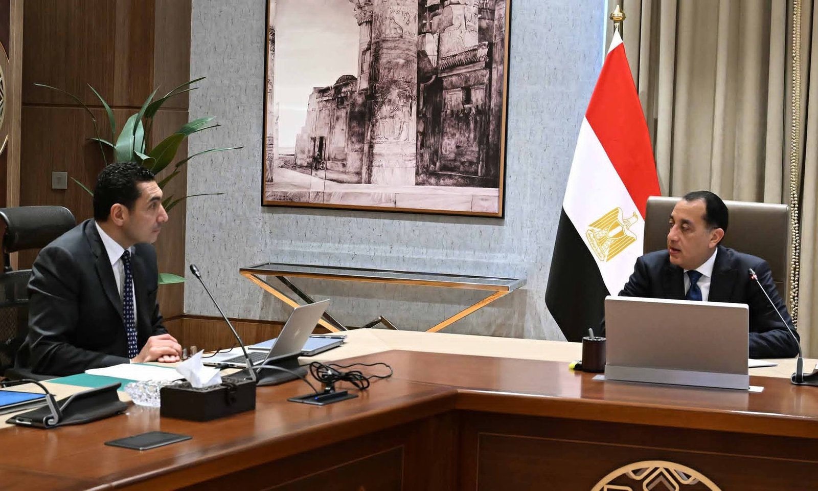 مدبولي  يلتقي جوهر  لاستعراض محاور العمل المستقبلية للوزارة