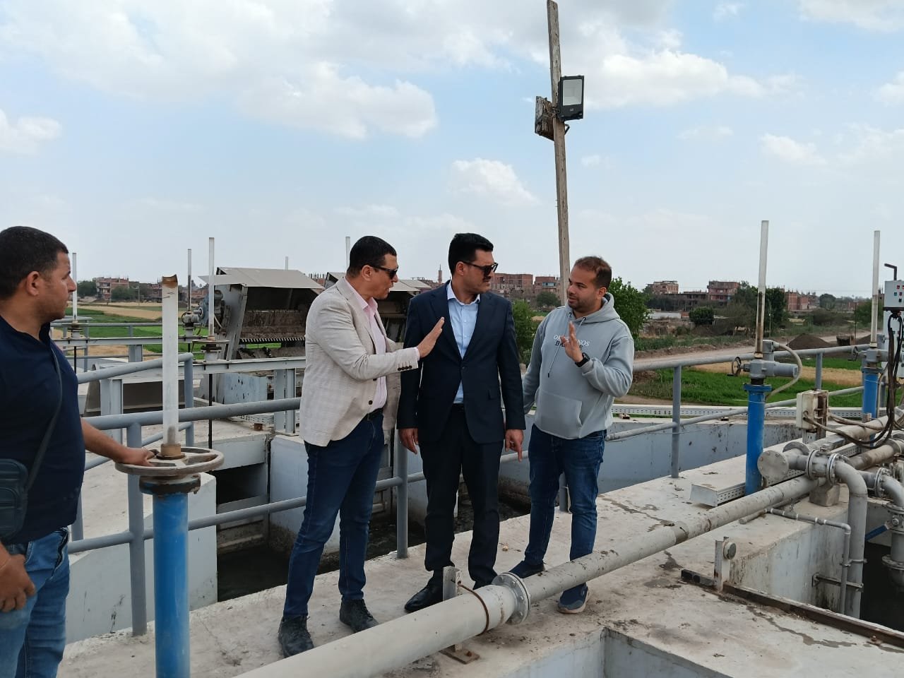 فودة يتفقد محطة معالجة الصرف الصحي بشبلنجة