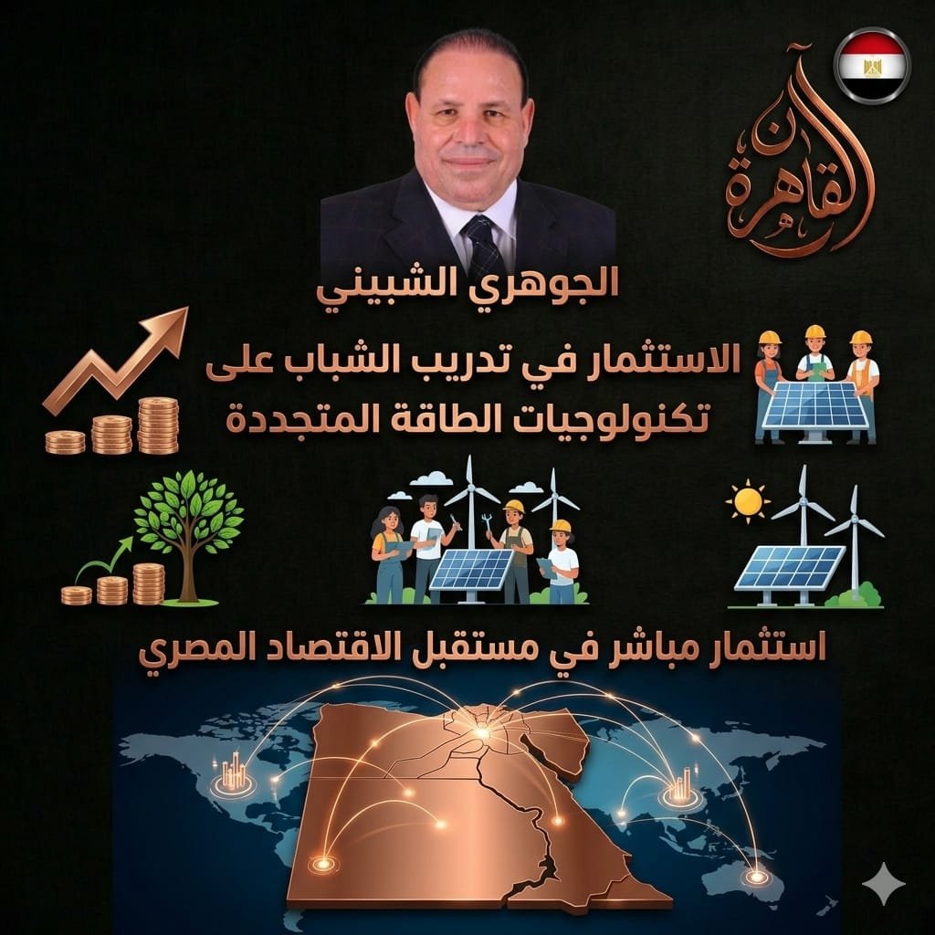 الجوهري الشبيني: الاستثمار في تدريب الشباب على تكنولوجيات الطاقة المتجددة استثمار مباشر في مستقبل الاقتصاد المصري